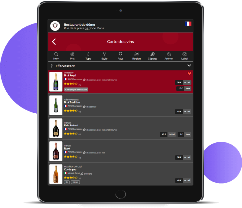 QR code de démonstration du menu digital Foodvizer